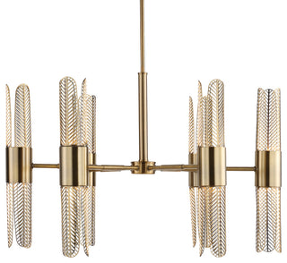 Uttermost 21391 Cret 12 Light 31"W Chandelier - Brass