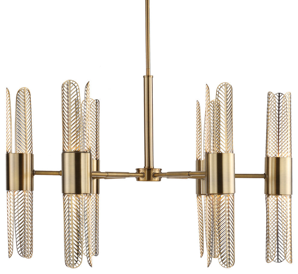 Uttermost 21391 Cret 12 Light 31"W Chandelier - Brass