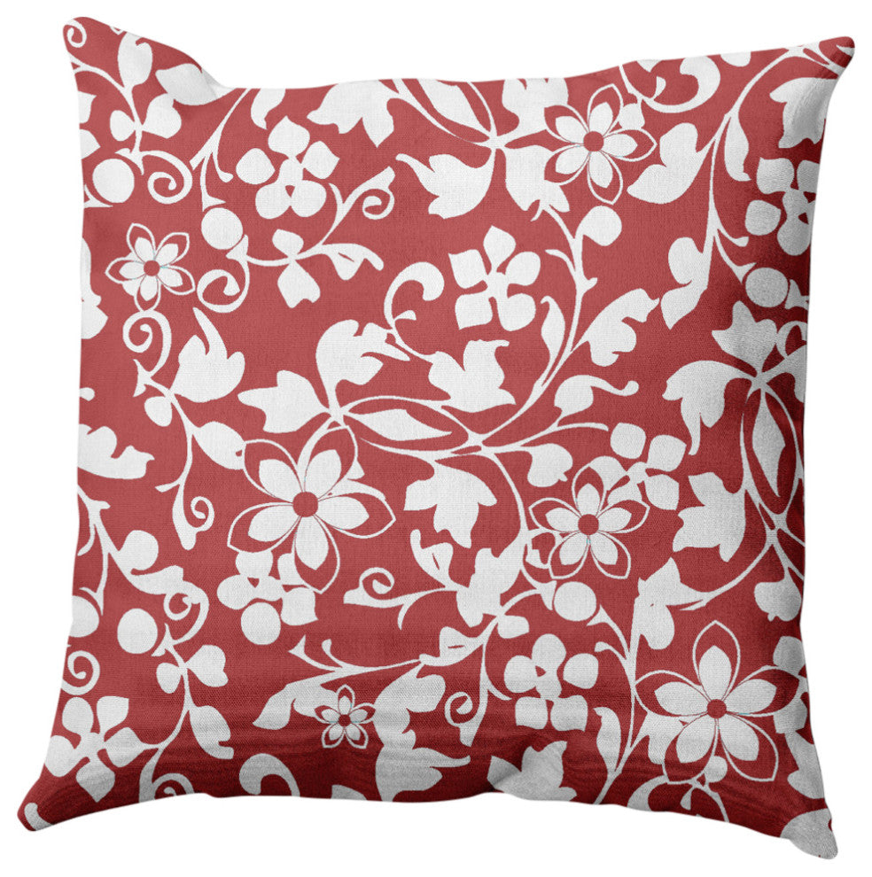 Evelyn Decorative Throw Pillow, Ligonberry Red, 26"x26"