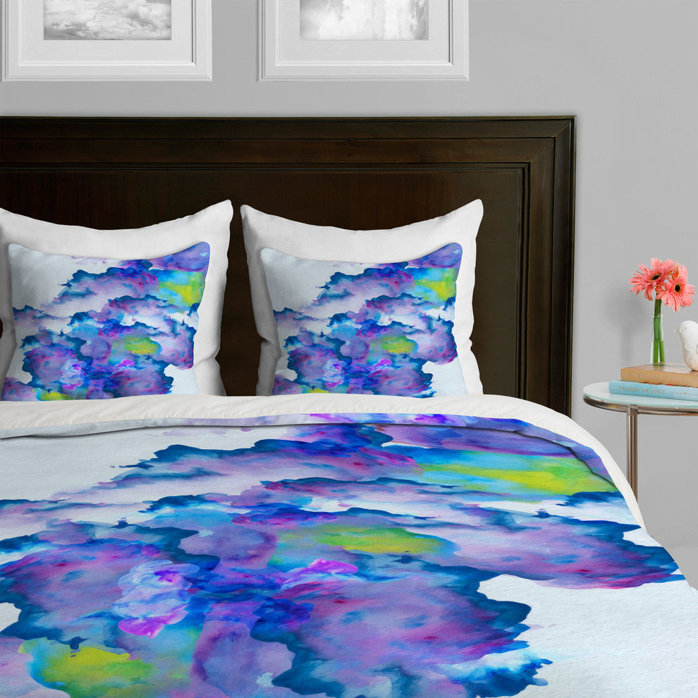 Deny Designs Viviana Gonzalez Watercolor Love 2 Duvet Cover - Lightweight