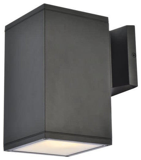 Elegant Lighting LDOD4041 Raine 8" Tall Outdoor Wall Sconce - - Black