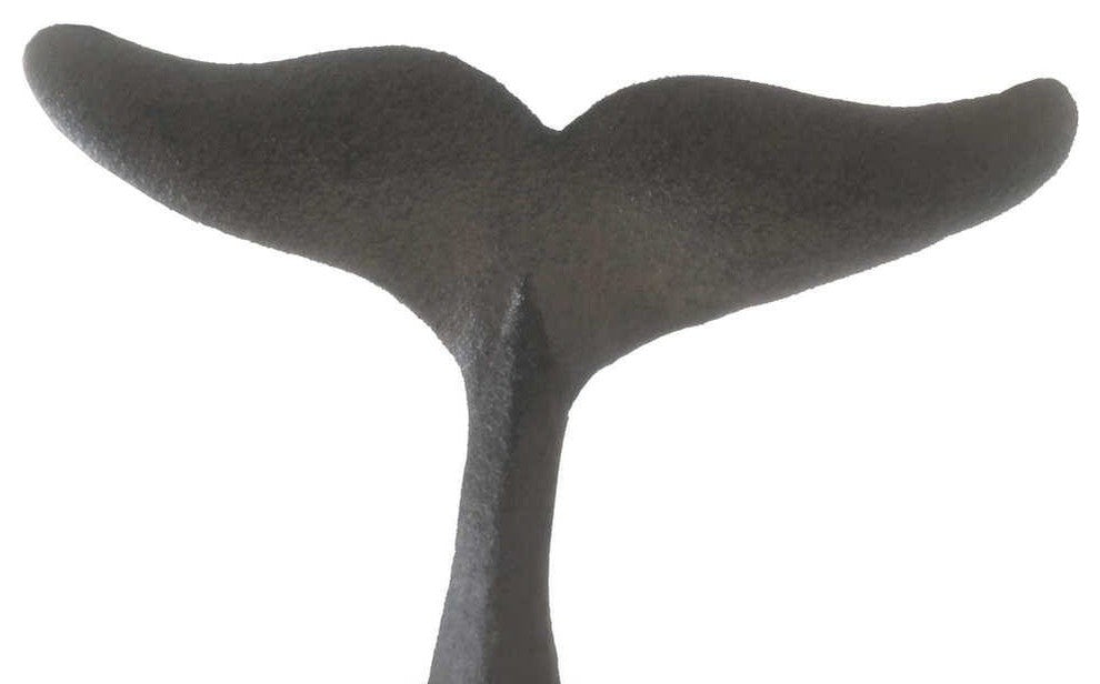 Cast Iron Decorative Whale Hook 5'', Decorative Wall Hook, Cast Iron Hook