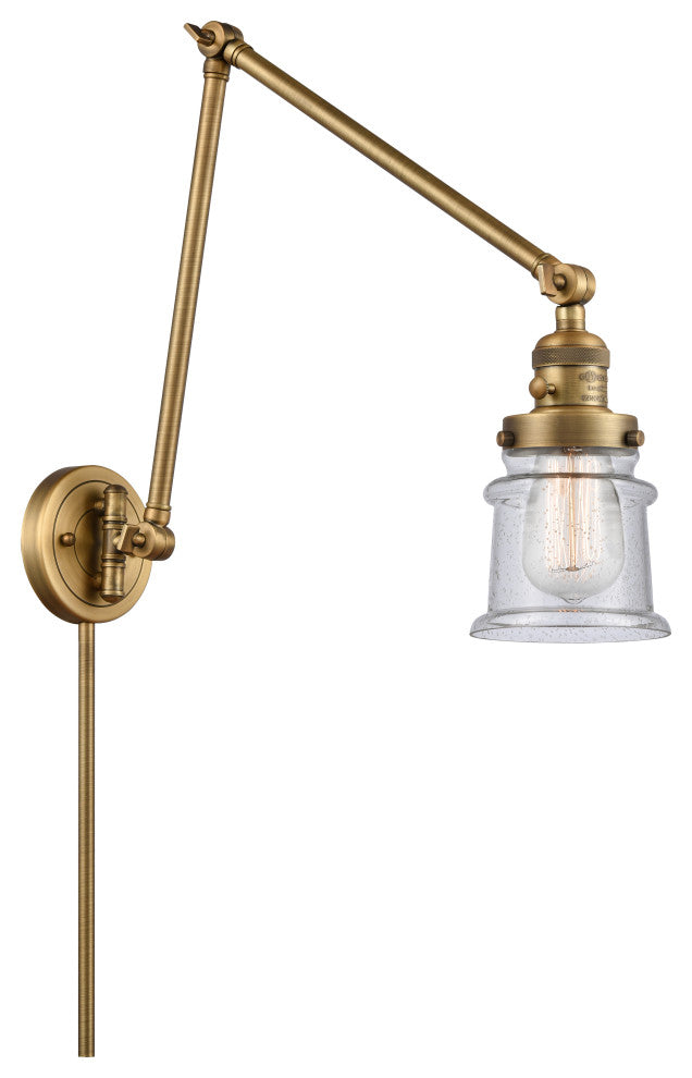 Canton Swing Arm With Switch, Brushed Brass, Seedy, Seedy