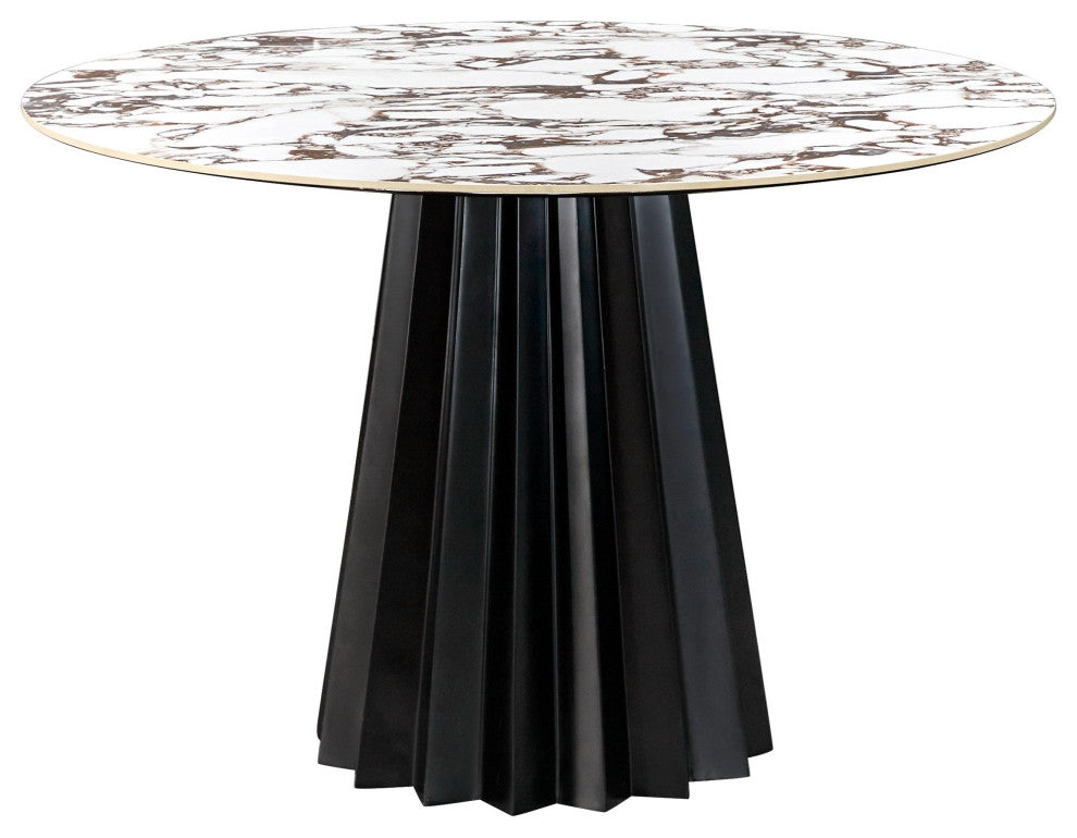 Jimena Marble 47" Round Dining Table