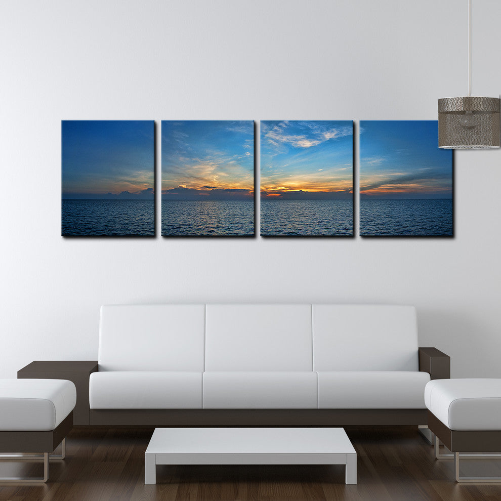 Ready2hangart Chris Doherty 'Bahamas Sunset' 4-piece Canvas Wall Art