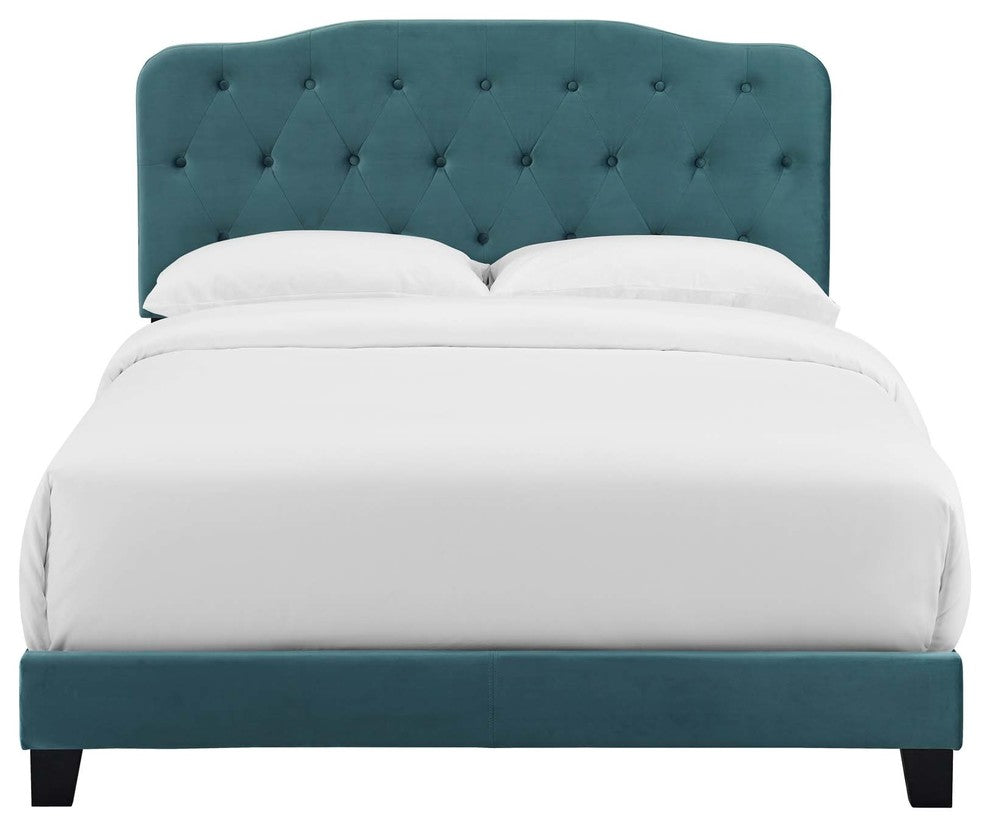 Amelia Full Upholstered Velvet Bed