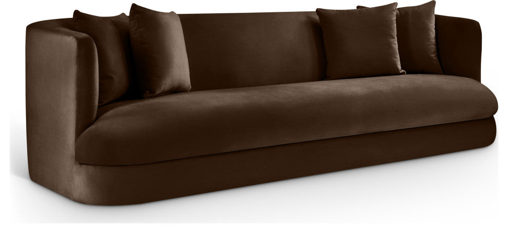 Alder Upholstered Chair, Brown, Velvet, Sofa