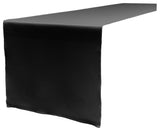 LA Linen Polyester Poplin Table Runner 14 by 108", Black