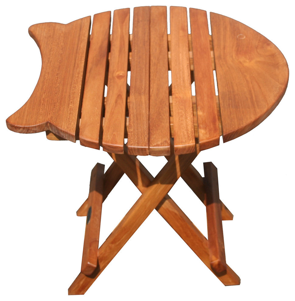 Teak Wood Fish Folding Picnic Table