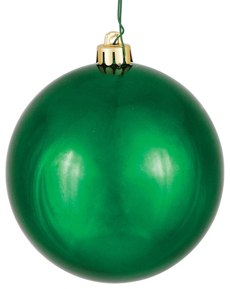 3" Emerald Shiny Ball Uv Drilled 12/Bag