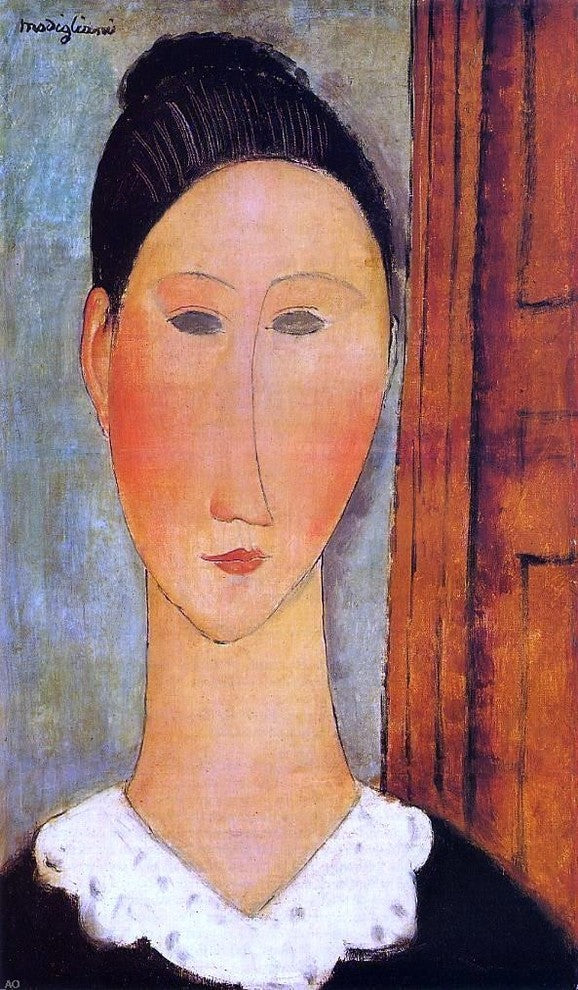 Amedeo Modigliani Head of a Girl, Gallery Wrapped Canvas Print, 18"x27"