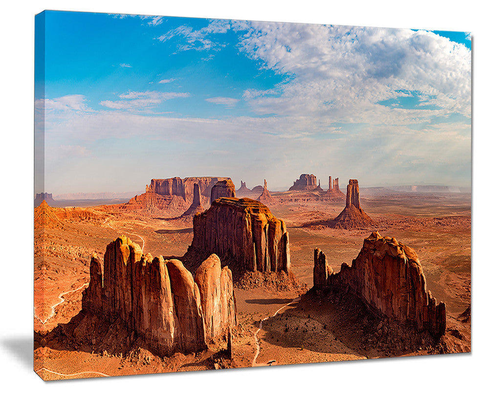 "Monument Valley Aerial Sky View" Landscape Print Wall Art, 40"x30"