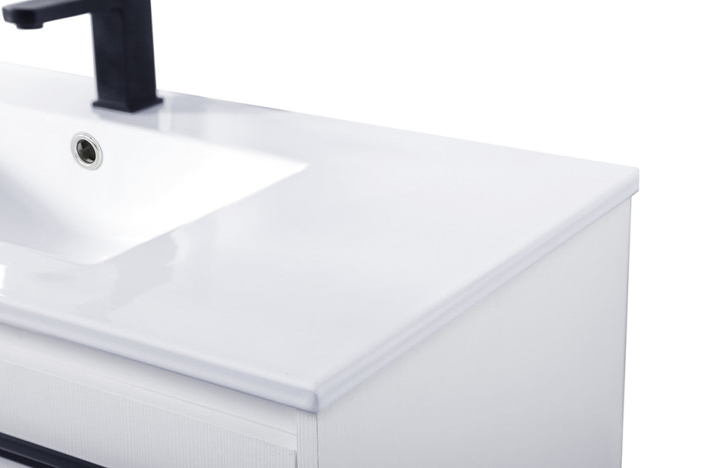 40" Single Bathroom Vanity, White