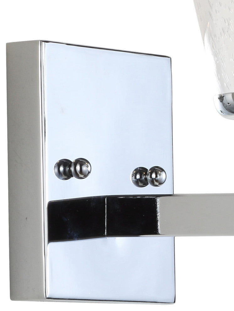 Marion Hurricane Metal, Glass Vanity Light, Chrome, 1-Light