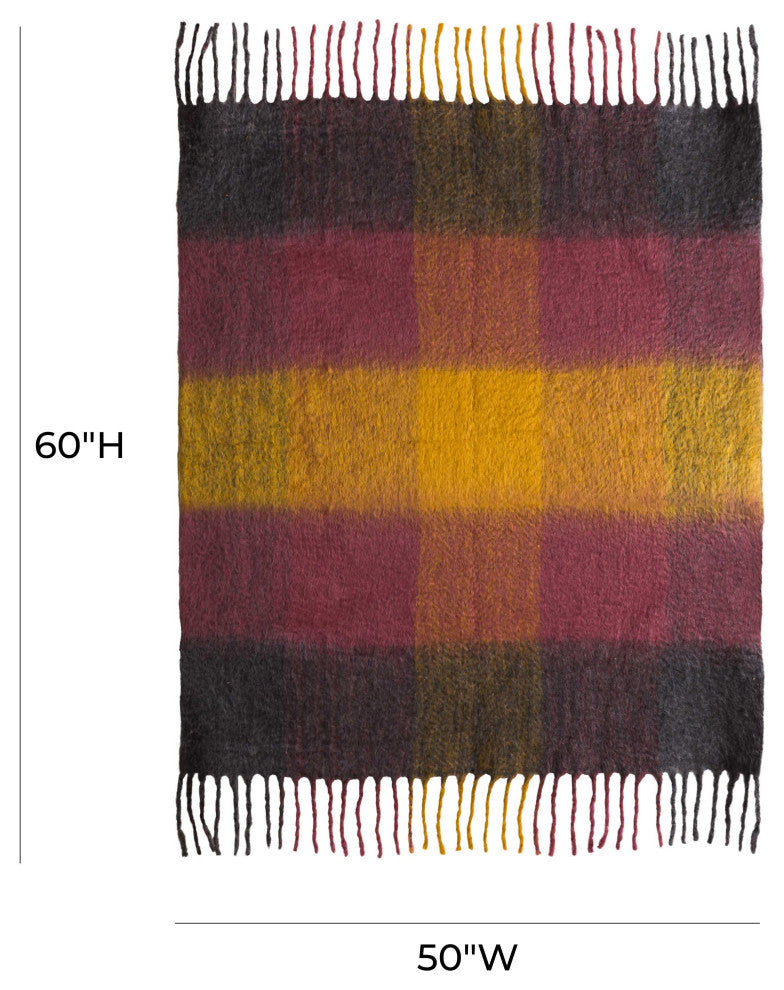Afrino Wool Colored Throw - Multi
