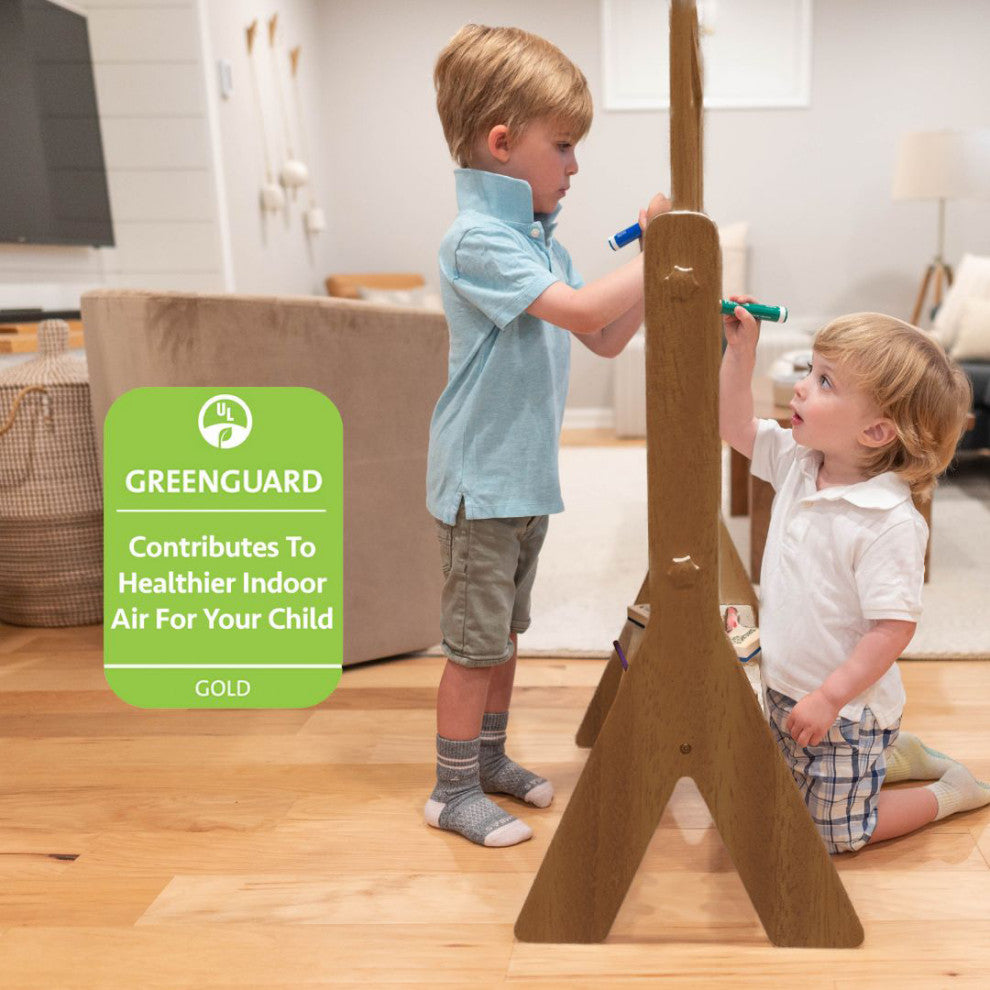 Little Partners Peek-A-Boo Adjustable Height Art Easel, Natural