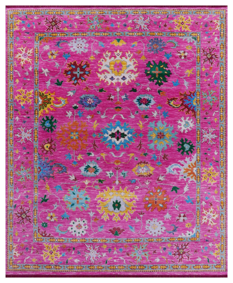Handmade Turkish Oushak Wool Rug 8' 5" X 10' 2" - Q15590