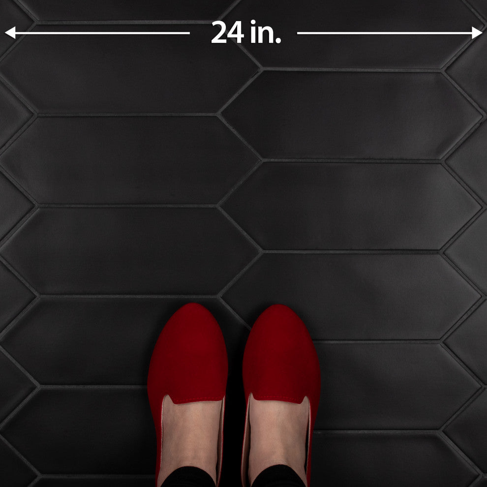 Kite Black Porcelain Floor and Wall Tile