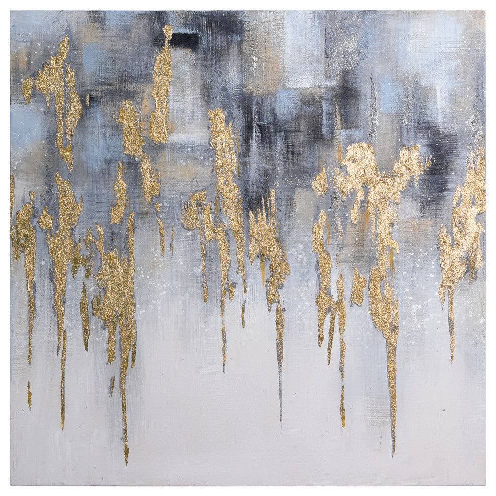 Golden Lighting 1 Textured Metallic Hand Painted Wall Art by Martin Edwards
