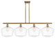 Innovations 516-4I-BB-G652-12-LED 4-Light Island Light, Brushed Brass