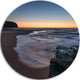 Sunrise At Sydney Over Sea, Seashore Large Disc Metal Wall Art, 23"