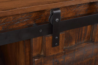 Westgate 60" sliding Barn Door Tv Stand, Dark Brown