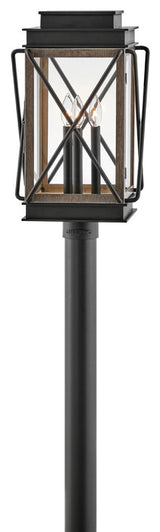 Montecito 3-Light Post Top or Pier Mount in Black