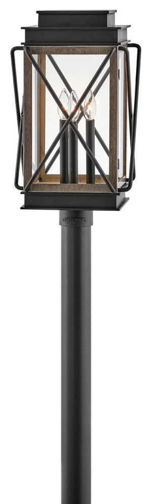 Montecito 3-Light Post Top or Pier Mount in Black