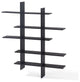 Danya B 5 Level Black Asymmetric Wall Shelf, Black