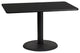 Dyersburg 30"x48" Rectangular Black Laminate Table Top With 30" Round Base