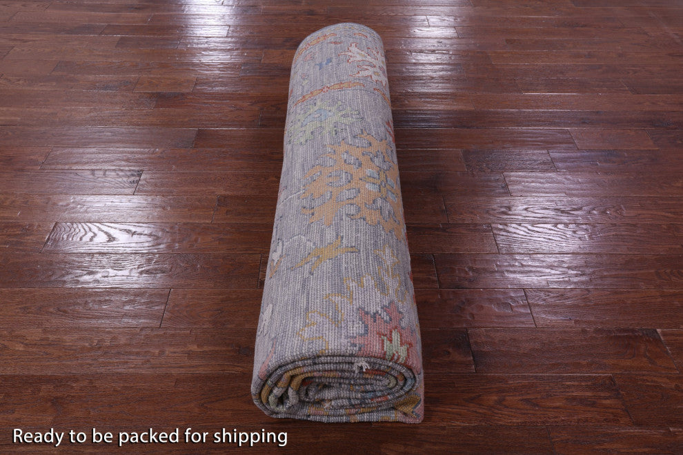 9' 3" X 12' 2" Hand Knotted Turkish Oushak Wool Rug - Q13391