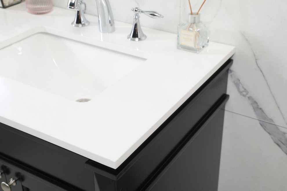Home Living 21" Transitional Black-Light Bathroom Vanity