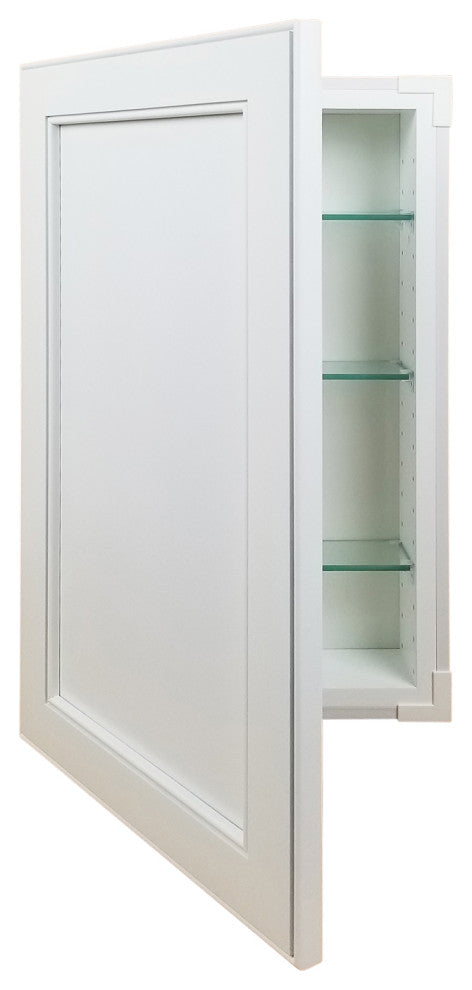 Lakebrooke Recessed Medicine Cabinet 29.5Hx15.5Wx3.5D, White Enamel