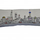 35" White Shanghai Daylight Skyline Lumbar Decorative Pillow