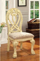 Wyndmere Traditional Side Chair, Cream Finish, Set Of 2