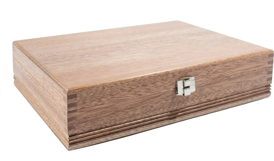 Rustic, Mahogany Stainless Flatware Chest, Divided Compartments, Made in USA