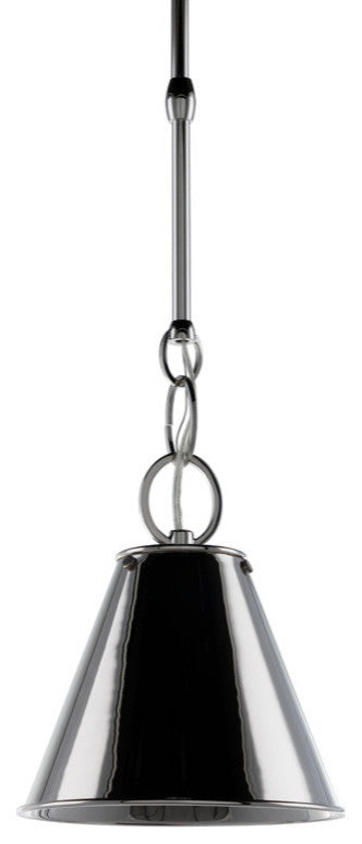 Altamont, One Light 8-inch Pendant, Polished Nickel Finish