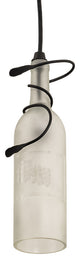 5 Wide Tuscan Vineyard Grapes Wine Bottle Mini Pendant