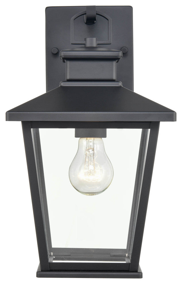 1 Light 7.5 in. Powder Coat Black Outdoor