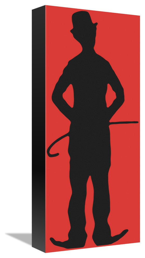"Charlie Chaplin - Stock Silhouette" Canvas by Hollywood Photo Archive, 7x16"