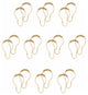 120 All Brass Shower Curtain Hooks Ring Roller Ball Pack of 10 Renovators Supply