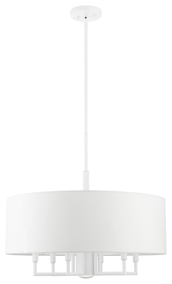 White Timeless, Transitional, Versatile, Pendant Chandelier