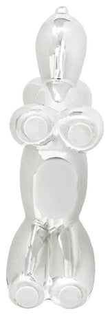 Interior Illusions Plus Ceramic Dog Piggy Bank - 12" tall, Silver