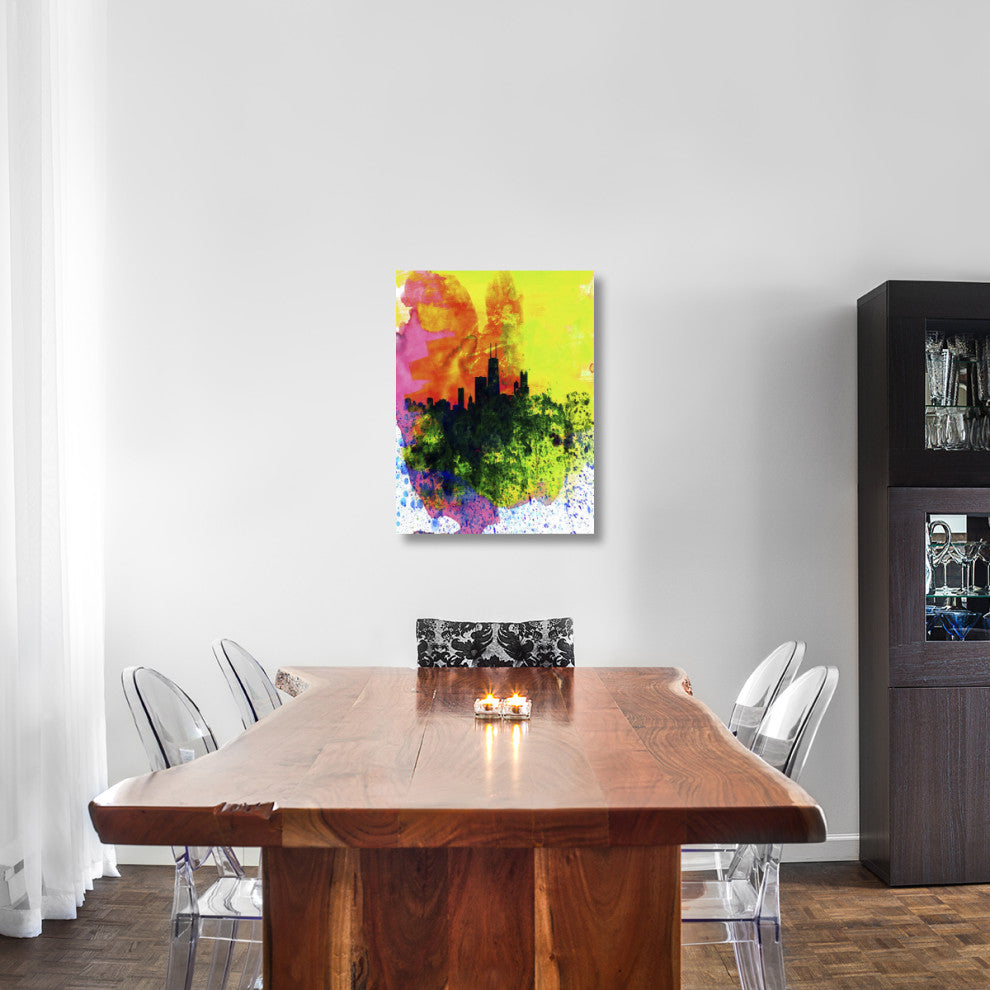 "Chicago Watercolor Skyline" Fine Art Print