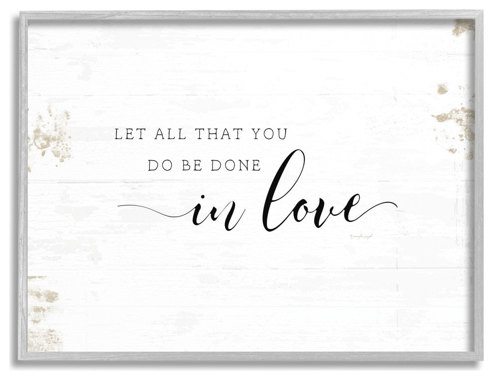 All That You Do in Love Rustic Country Quote, 30 x 24