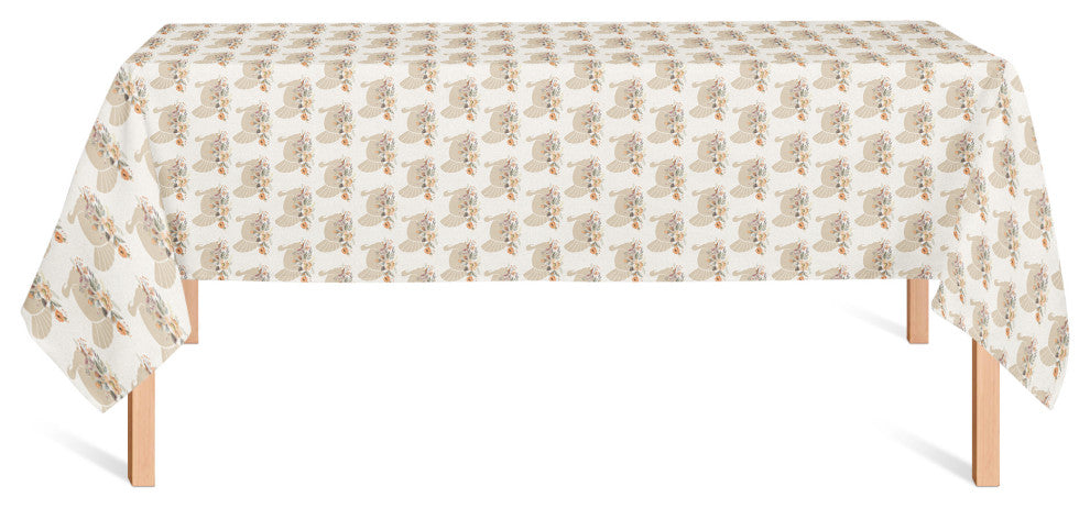 Neutral Turkey Pattern 4 58"x102" Tablecloth