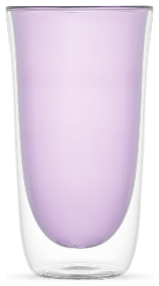 Spike Violet Double Wall Insulated Highball Glasses 13.5 oz, Set of 4
