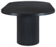 Belinda Oak Wood Dining Table, Black