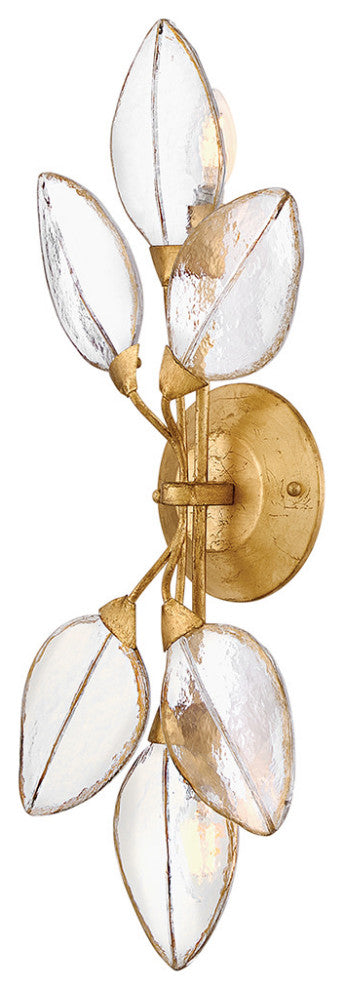 Fredrick Ramond Amira Large Two Light Sconce, Distressed Brass