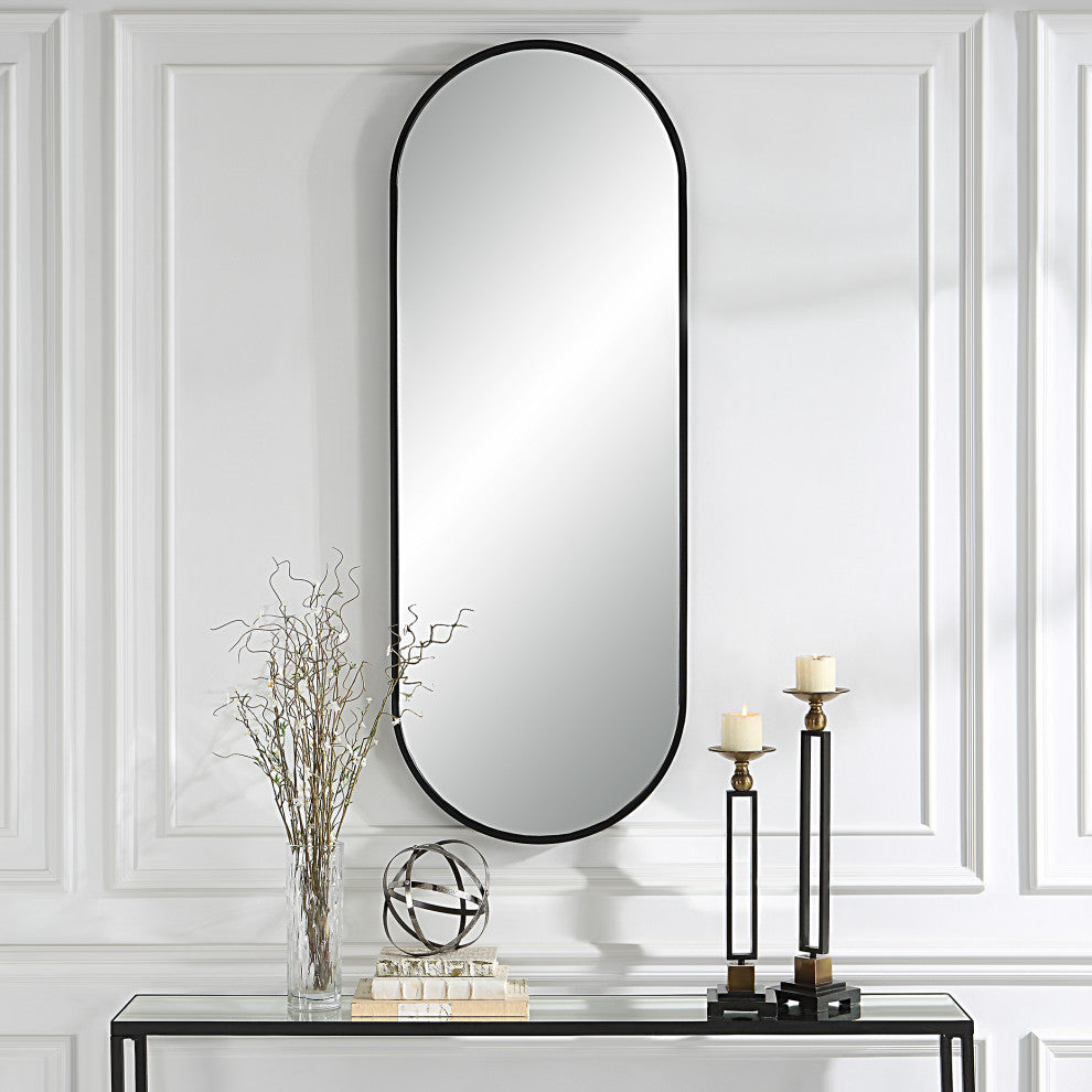 Uttermost UT-9843 Mirror from the Varina collection, Satin Black